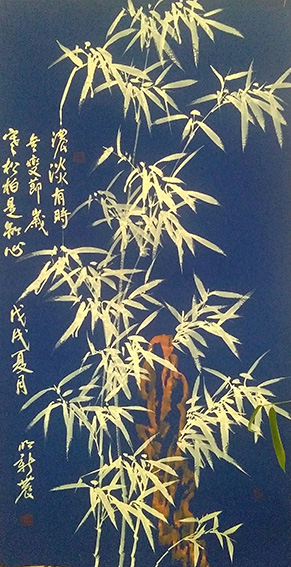 明新农作品 《浓淡有时无变节 岁寒松柏是知心》